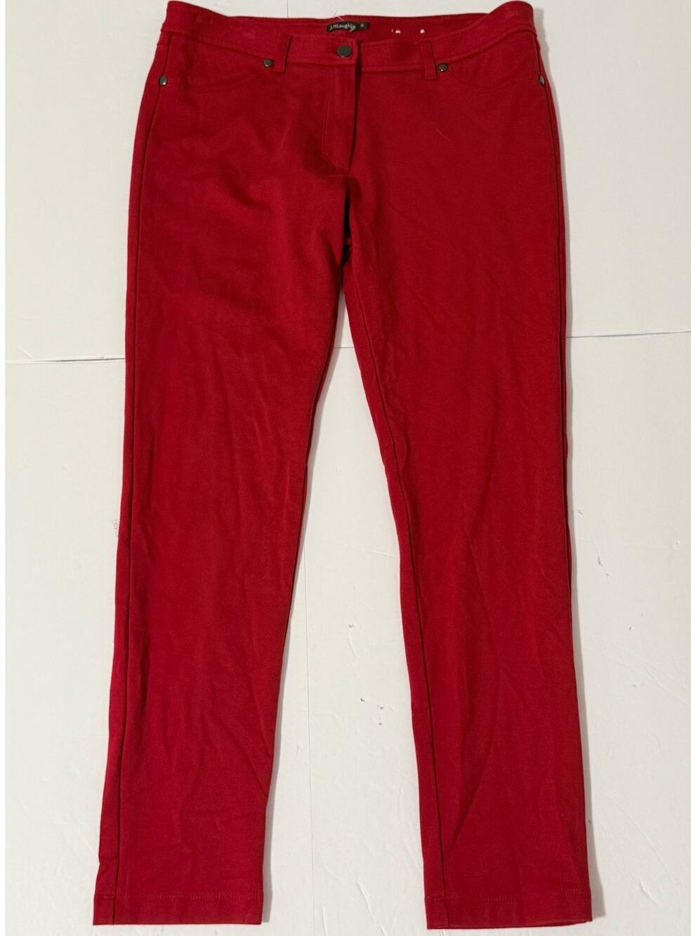 J. McLaughlin Red Pull-On Stretchy Pants, Size 10